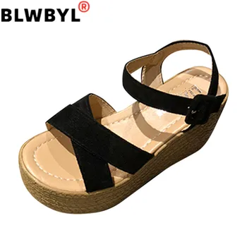 Platvorm sandaalid naistele suve sandaalid Naiste Mood Vabaaja Kiilu Avatud Varvas Platvormid Peep Varba Sandaalid Kõrge Kontsaga Shoesg3