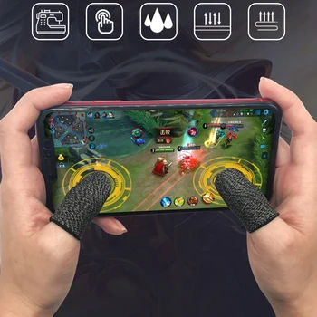 Professional Gaming Sõrme Cot 18-Pin must Must Serv Vask Kiud Anti-Higi ja Mitte-Libisemine Konkurentsivõimeline Väljaanne 6tk