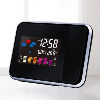 Projektsioon Kella Toetab Kaasaegne ilmaennustus Alarm Clock High-definition LED Värv Ekraani Elektroonilised Kellad