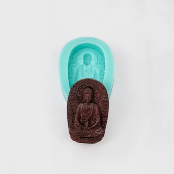 PRZY TS0206 Amulett Buddha Fondant Hallituse Silikoon Tathagata Guanyin Bodhisattva Õnnistust Seep Kook Teenetemärgi DIY Hallitusseened