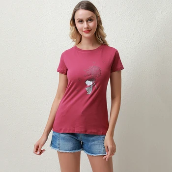 Puuvill Harajuku Tshirt Mood Prindi Lühikesed Varrukad Tops & Tees Vabaaja Paar T-Särk Naiste Camisetas Verano Mujer