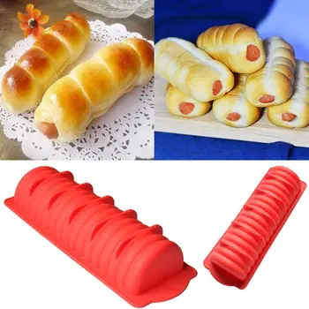 Päts Pan Silikoon-Hallitus Leib Hot Dog Vormi Bakeware Hallituse DIY Magustoit Küpsetamine Kook Dekoreerimiseks