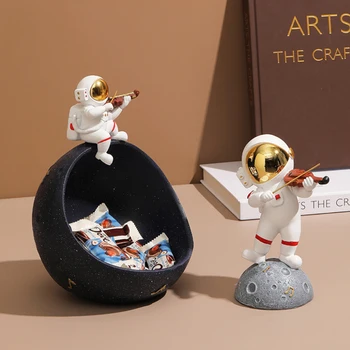 Põhjamaade Vaik Astronaut Veranda Võti Ladustamise Kaunistused Spaceman & Moon Suupiste Box Kodu Kaunistamiseks Tarvikud Elutuba Ladustamine