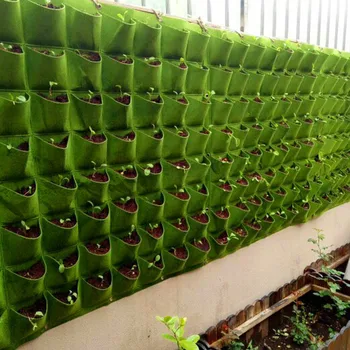 Roheline Taskud Kasvav Planter Kotid Vertikaalne Juurviljaaed Elutuba Aed Kott Seemikute Seina Riputamise Kasvav Taim Kotid