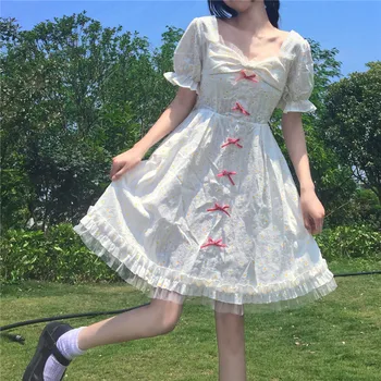 Sannian Armas Lolita Tüdruk Disaini Mõttes Square Kaela Olkaimeton Kleit Naiste 2021 Suvel Uued Kleidid Daamid Riided Cosplay Kleidid