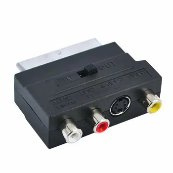 SCART-Adapter AV-Blokk S-video RCA-18cm X 10cm X 3cm (7.09 X 3.94 X 1.18 aastal) Mees-naine Speakon ONLENY Töö