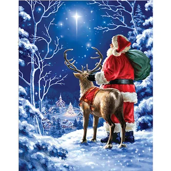 SNAGift Täis Ruudu/Ringi Puurida 5D DIY Diamond Maali Santa Claus snow man loomade Diamond Mosaiik Jõulud Diamond Tikandid