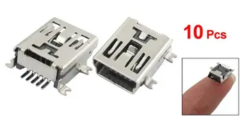 SODIAL(R) 10 x-Mini USB 5 Pin Pesa Naine Jootma Ühendage Adapteri Pistik