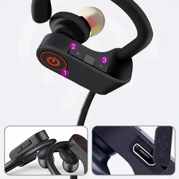 Sport Bluetooth Kõrvaklapid IPX7 Veekindel Traadita Kõrvaklapid W/Mic HD-Stereo-In-Ear Earbuds Müra Tühistamises Kõrvaklapid