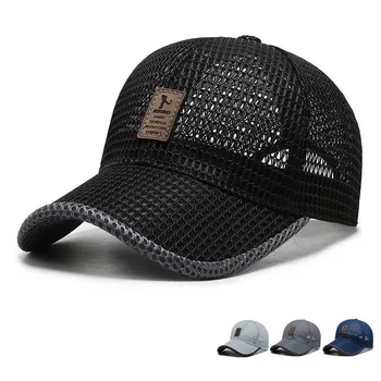 Suvel Unisex Meeste Kalapüük Baseball Caps Naiste Hingav Võrgusilma Snapback Mütsid Must Casual Spordi Mütsid Kork
