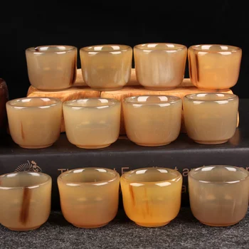 Tee Tassi Loomulik Sarv Tee Kaussi Kõrge Hinne Teacup Konteiner Master Veini Cup Teacups Drinkware Teaware Decor Käsitöö Wineware Kingitus