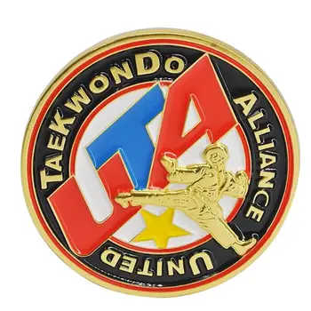 Tehase hulgi-Pinnatud kuld mündid hot müük taekwondo vaste mälestusmündid custom 3D mündid