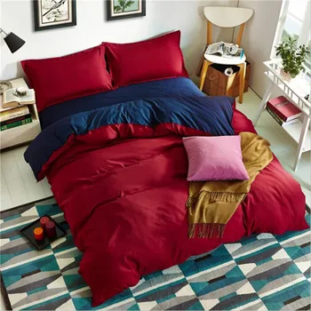 Terve, harjatud kangast Tavaline Double 3/4TK Voodipesu Komplekti voodipesu bedclothes bedspread segast tekk kate