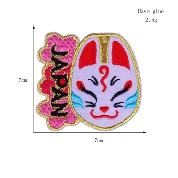 Tikandid plaaster jaapani geisha tüdruk cartoon plaastrid kott, müts, märgid applique plaastrid riided KS-597