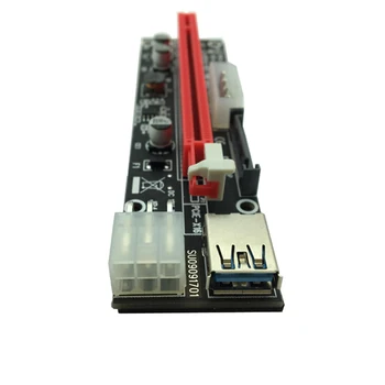 Trassi Kaart SATA 4pin 6Pin Kaevandamine Toide LED USB 3.0 PCI-E 1x kuni 16x PCI-E Ärkaja Graafika Kaardi Antminer Bitcoin Kaevur