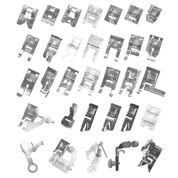 Tsingi Sulam 32/42Pcs õmblusmasin tööriistade Osad Komplektid Presser Suu Sobiks Multifunktsionaalne Õmblusmasinate Komplekt Koostisega õmblusmasin Osad
