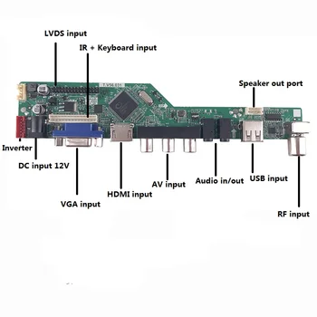 TV VGA AV-USB-AUDIO-LCD-LED-2 CCFL lambid Töötleja Juhatuse kit DIY Jaoks LTN184HT04-T01 1920X1080 18.4