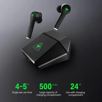 TWS Bluetooth 5.2 Kõrvaklapid 500mAh Traadita Laadimise Kasti 6D Surround Heli, Sport Veekindel Earbuds Mäng Kõrvaklapid