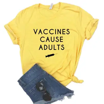 Vaktsiinid Põhjustada Täiskasvanud õde Prindi Naiste Tshirts Puuvillane Vabaaja Naljakas t-Särk Lady Yong Tüdruk Top Tee Hipster FS-48
