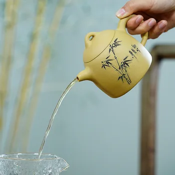 Yixing lilla savi pot kuulsa suguvõsa duanni qinquanquan käsitöö teekann ja tee komplekt