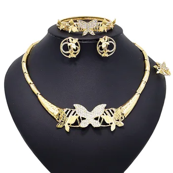 Yulaili Mood Dubai Kuld Ehted Naistele Liblikas Choker Kaelakee Pulmapidu Fine Jewellery Tasuta Shipping