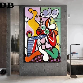 、Abstraktne Kunst Graffiti Picasso Naine HD Prindi Plakat Kodu Kaunistamiseks elutuba Magamistoa Seina Kaunistamiseks Lõuendile Maali